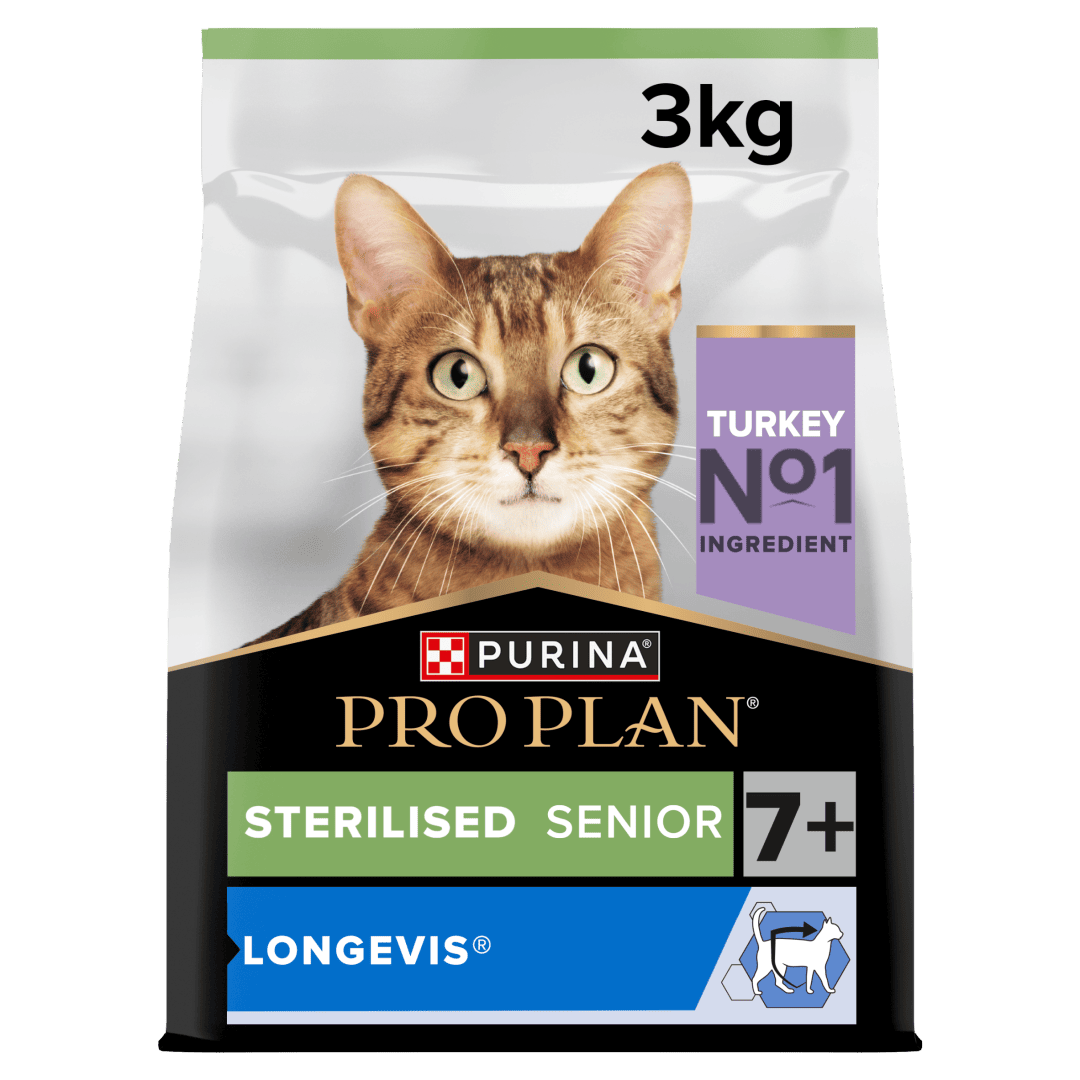 PRO PLAN® Adult 7+ Sterilised LONGEVIS Turkey Dry Cat Food