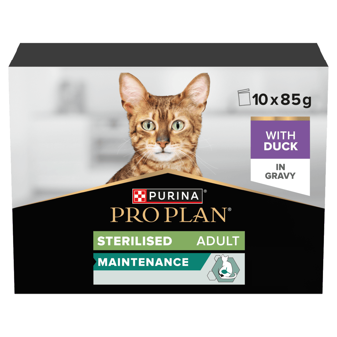 PRO PLAN® Sterilised Maintenance with Duck in Gravy Wet Cat Food
