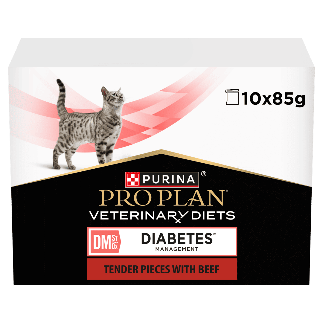 PRO PLAN® VETERINARY DIETS DM Diabetes Management with Beef Wet Cat Food Pouch