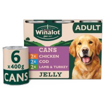 WINALOT® Classics in Jelly (Chicken, Lamb & Turkey, Cod) Wet Dog Food Cans