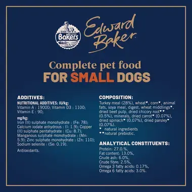 BAKERS® Edward Baker Small Dog Turkey Dry Dog Food