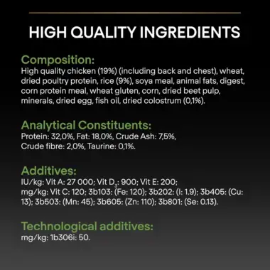 High quality ingredients