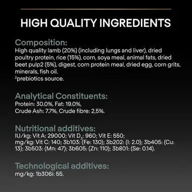 High quality ingredients
