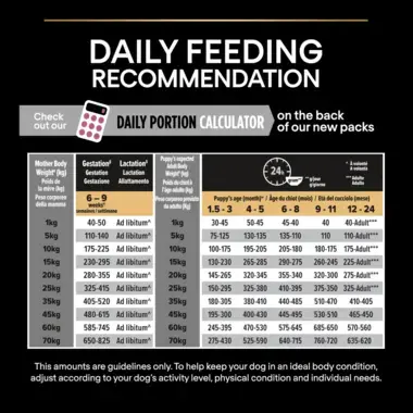 Daily feeding recommendation