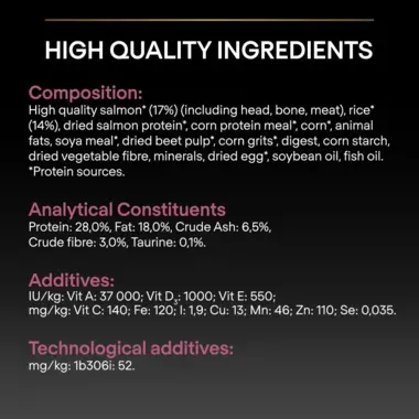 High quality ingredients
